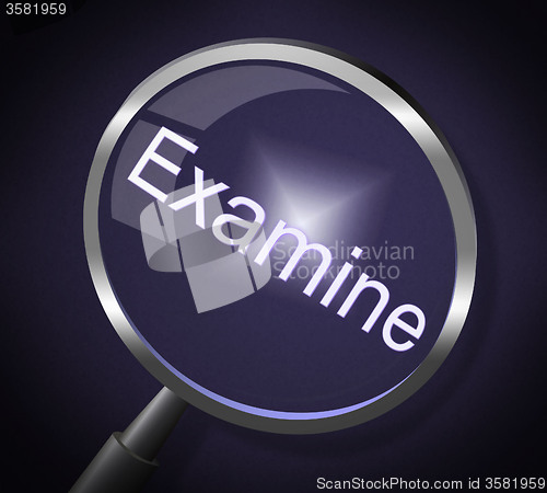 Image of Examine Magnifier Represents Check Up And Magnify