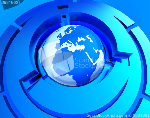 Image of Worldwide Globe Represents Web Site And Earth