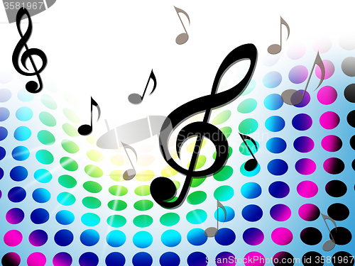 Image of Music Background Shows Treble Clef And Composer