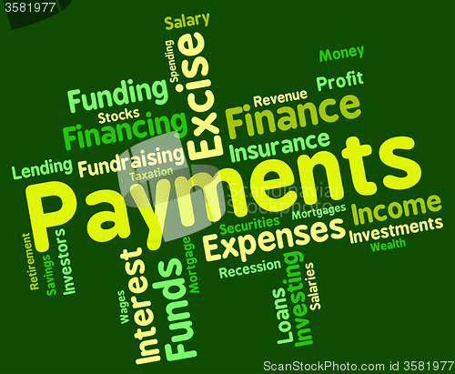 Image of Payments Word Indicates Bill Instalment And Paying