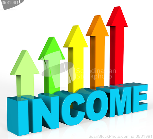 Image of Increase Income Represents Advance Hiring And Growing