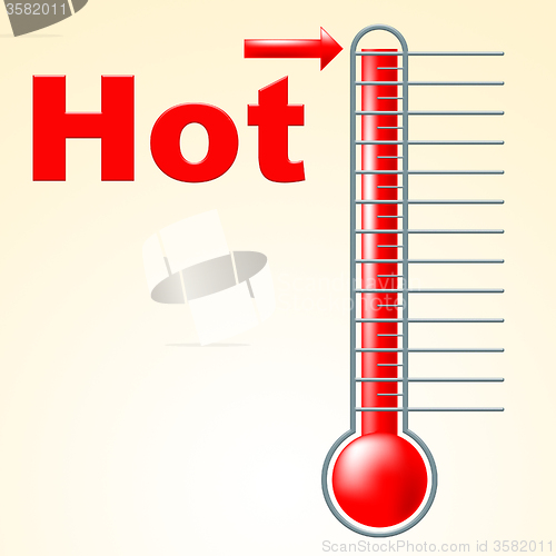 Image of Thermometer Hot Represents Temperature Indicator And Boiling