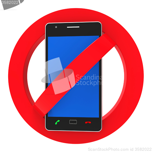 Image of Phones Banned Indicates Prohibit Caution And Safety