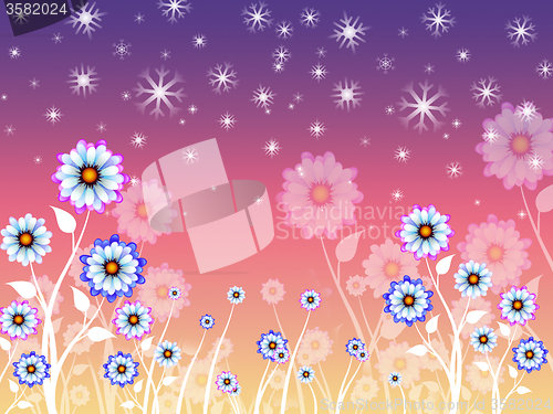 Image of Flowers Background Means Growing Flowering And Nature\r