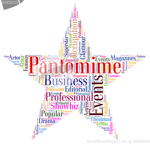 Image of Pantomime Star Represents Stage Theaters And Dramas