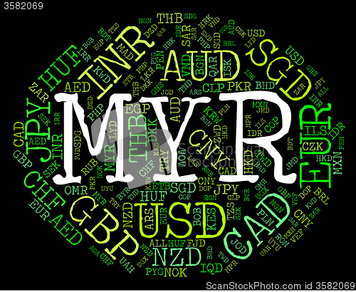 Image of Myr Currency Means Malaysian Ringgits And Currencies