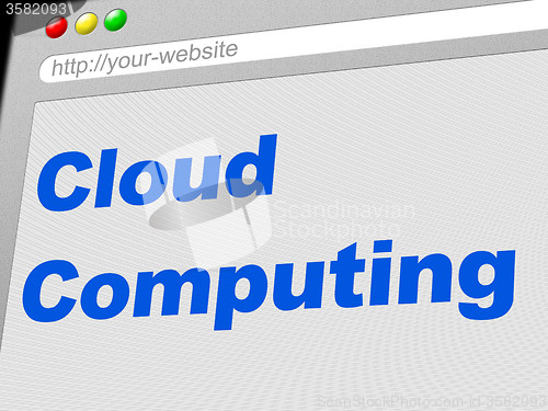 Image of Cloud Computing Indicates Network Server And Computer