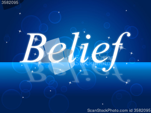 Image of Believe Word Represents Belive In Yourself And Confidence