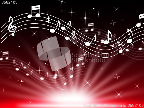 Image of Red Music Background Means Musical Playing And Brightness\r