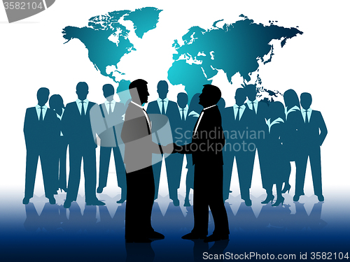 Image of Business People Indicates Work Together And Businesspeople