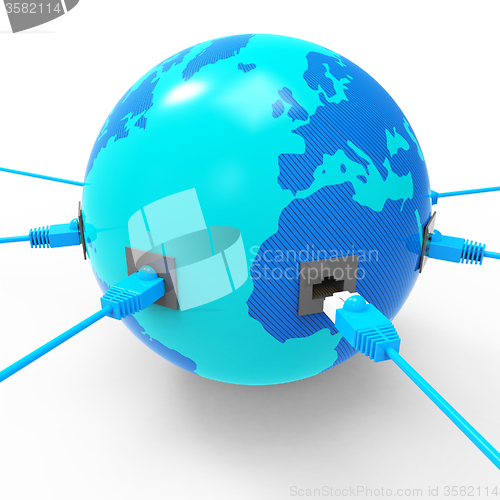 Image of Worldwide Internet Represents Web Site And Connection