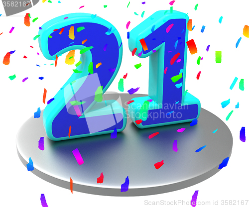 Image of Twenty First Indicates Birthday Party And 21St