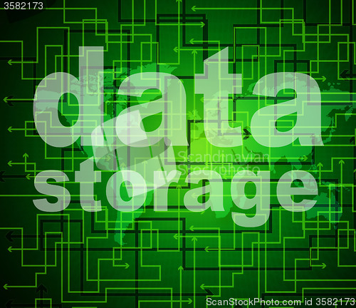 Image of Data Storage Represents Bytes Technology And Filing