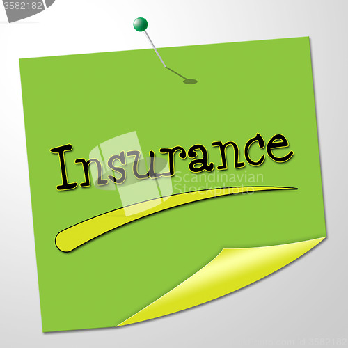 Image of Insurance Message Represents Send Communication And Financial