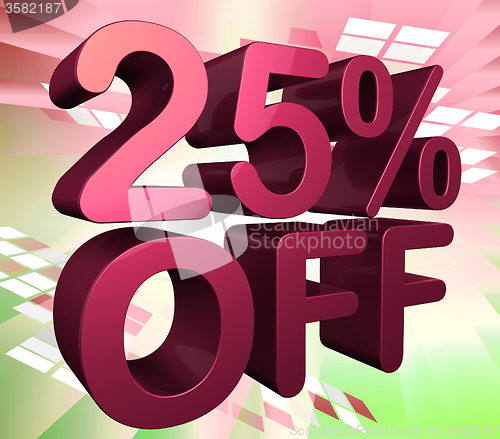 Image of Twenty Five Percent Indicates 25% Off And Cheap