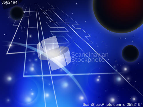 Image of Background Space Represents Solar System And Abstract