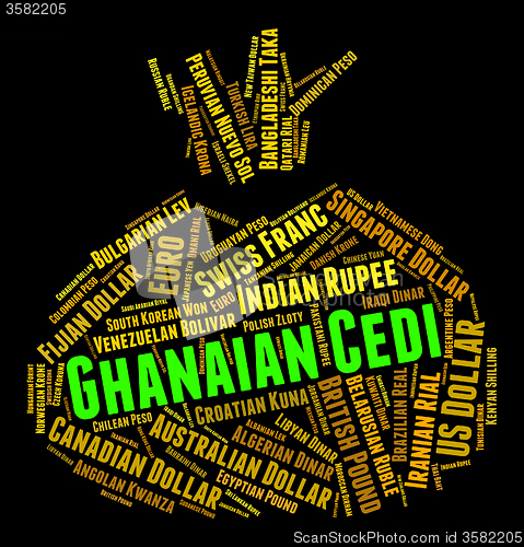 Image of Ghanaian Cedi Indicates Forex Trading And Currency