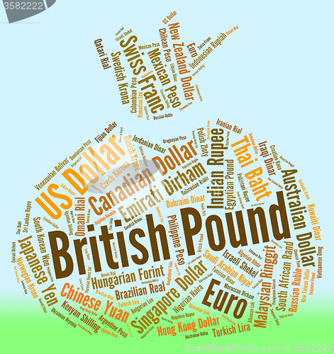 Image of British Pound Represents Worldwide Trading And Broker