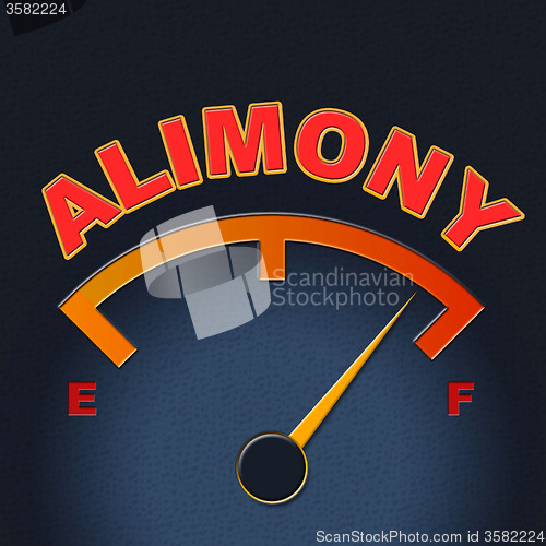 Image of Alimony Gauge Shows Divorced Indicator And Divorce