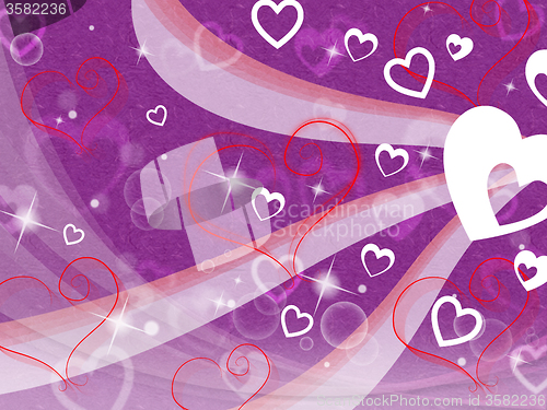 Image of Hearts Background Shows Loving Partner Family And Friends\r