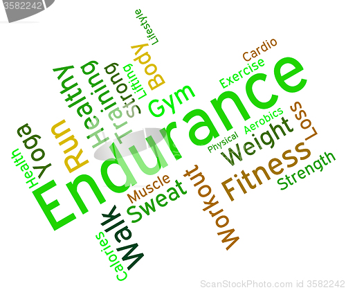 Image of Endurance Word Represents Getting Fit And Athletic