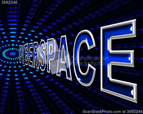 Image of Cyberspace Internet Represents World Wide Web And Digital