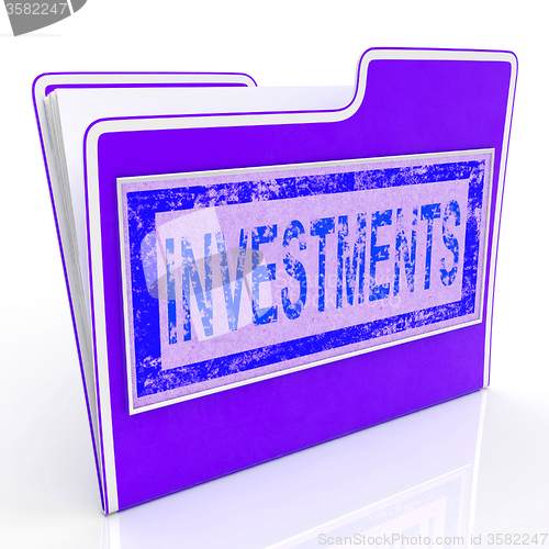 Image of File Investments Shows Investing Investor And Invested