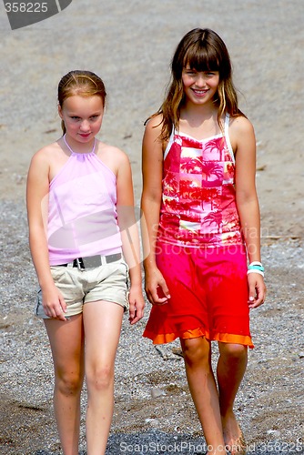 Image of Two girls walking