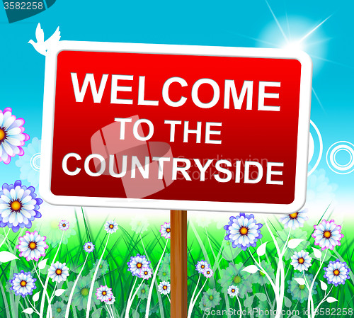 Image of Countryside Welcome Shows Nature Greeting And Invitation