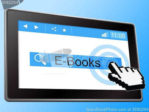 Image of E Books Indicates World Wide Web And Website