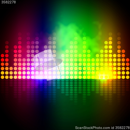 Image of Music Equalizer Background Means Volume Beats Display\r