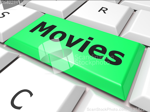 Image of Online Movies Means World Wide Web And Film