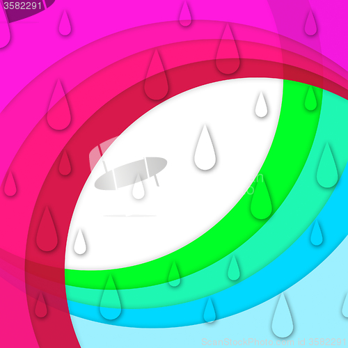 Image of Colorful Curves Background Shows Sloping Lines And Water Drops\r