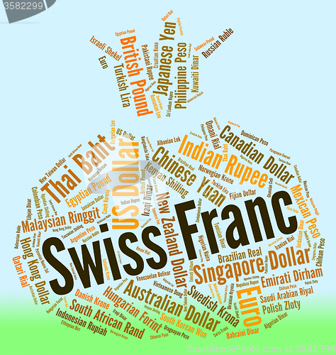 Image of Swiss Franc Means Foreign Exchange And Currencies