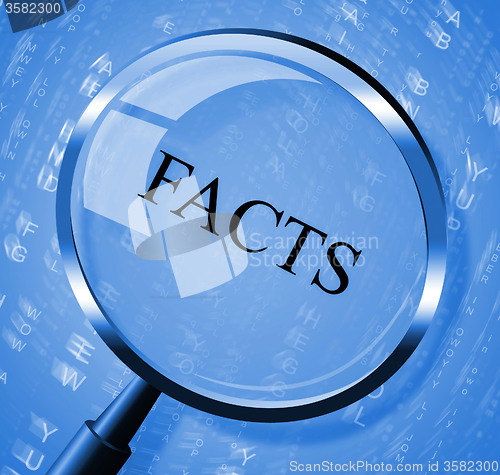 Image of Facts Magnifier Means Details Intelligence And True