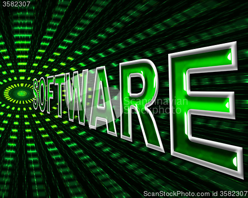 Image of Software Technology Means Digital Shareware And Programming