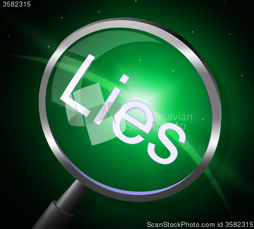 Image of Lies Magnifier Represents No Lying And Correct