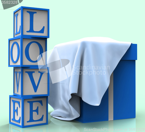 Image of Love Giftbox Shows Dating Devotion And Greeting