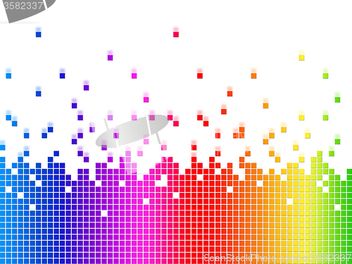 Image of Rainbow Soundwaves Background Shows Music Songs And Artists\r