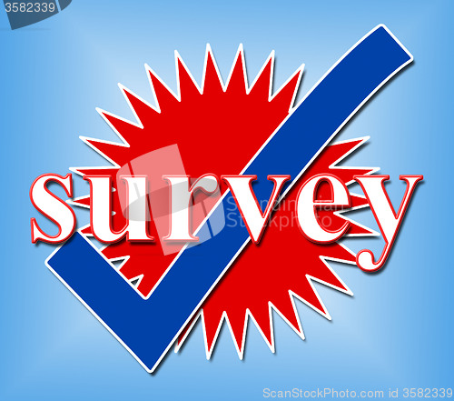 Image of Survey Tick Shows Pass Evaluate And Approved