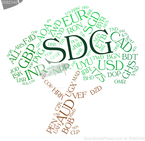 Image of Sdg Currency Means Foreign Exchange And Coinage