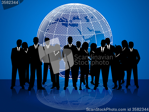 Image of Business People Means Cooperation Globalize And Coworkers