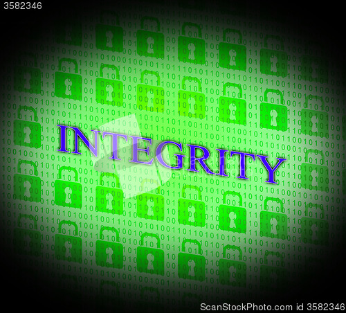 Image of Integrity Data Represents Bytes Facts And Decency