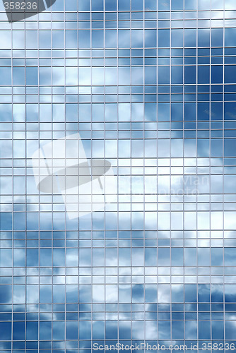 Image of Clouds reflection in office building