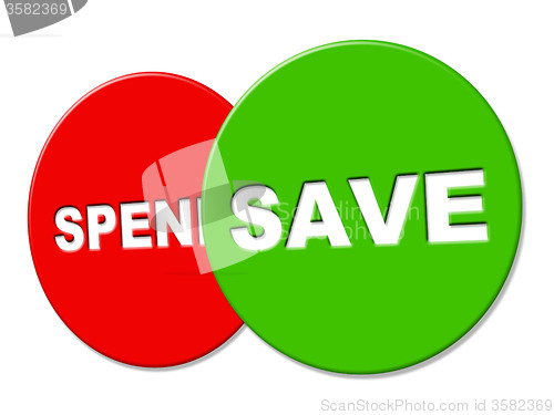 Image of Save Sign Indicates Placard Advertisement And Investment