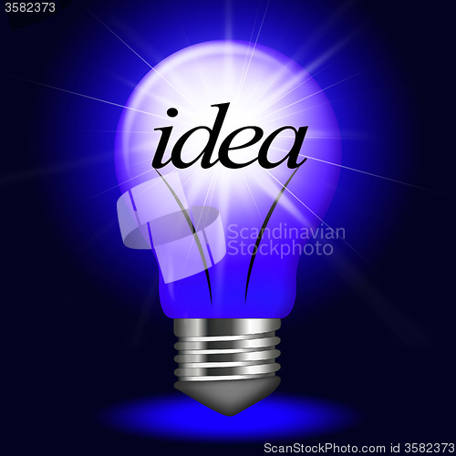 Image of Ideas Lightbulb Shows Thoughts Creativity And Invention