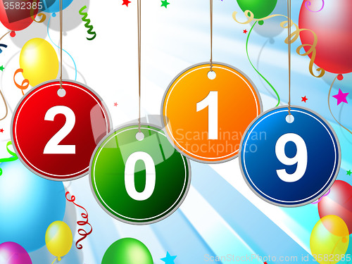 Image of New Year Indicates Two Thosand Nineteen And Celebrate