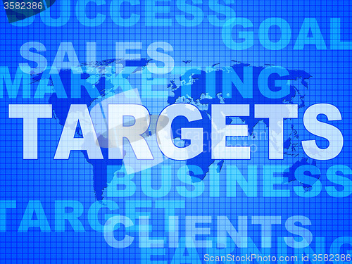 Image of Targets Words Represents Projection Business And Aiming