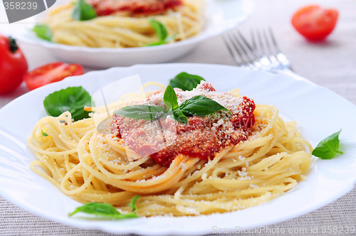 Image of Pasta and tomato sauce