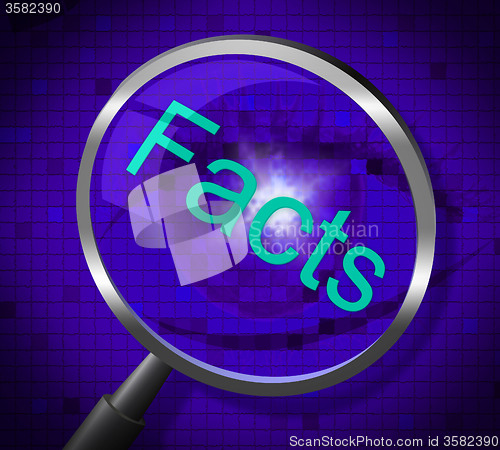 Image of Magnifier Facts Shows Knowledge Searching And Answers